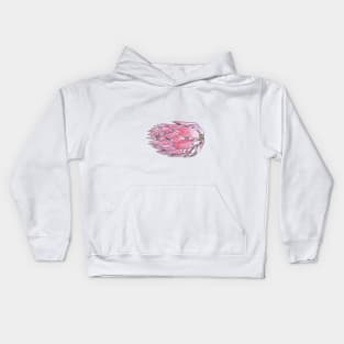 Tropical Flower Drawing Kids Hoodie